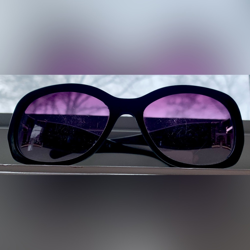 Bvlgari Glossy Black Swarovski Women Sunglasses